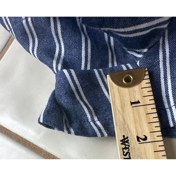 Shein Size Small Casual Short Shorts Loose Fit Elastic Waist Blue/White Stripe - Picture 5 of 12